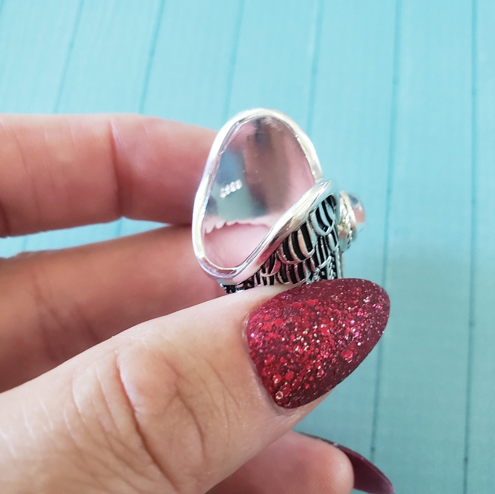 Awesome Angel Wings Boho Silver Ring NEW - Picture 5 of 6